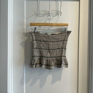 American Eagle singed strapless top